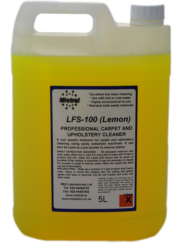 LFS 100 Lemon - Low Foam Carpet and Upholstery Cleaner - Test Store 1