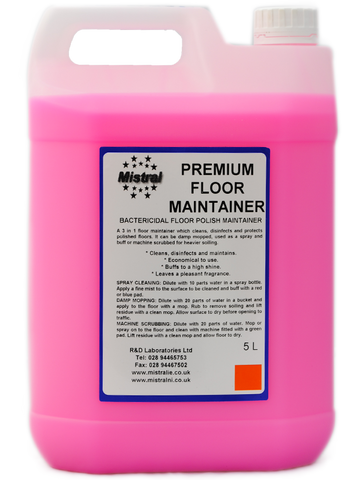 Floor Maintainer with Wax - Premium Maintain Pink